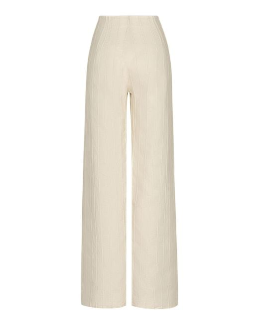 ANDRES OTALORA White Tuyo Linen Wide-Leg Pants