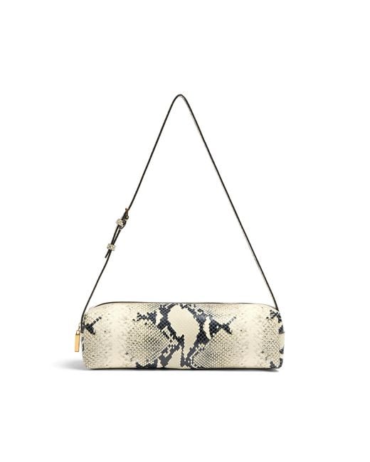 Khaite White Kye-Effect Leather Shoulder Bag