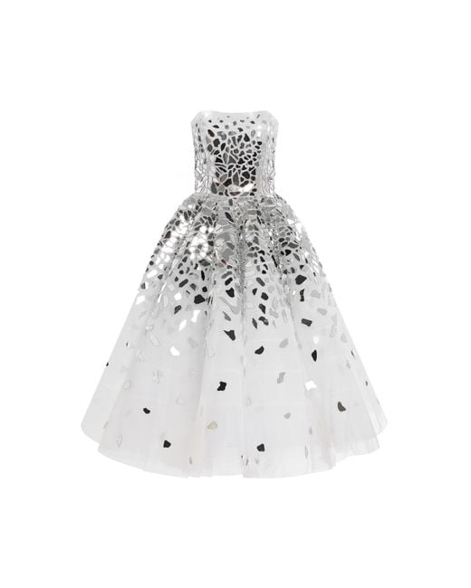 knee length dresses for ladies Oscar Mini Dress White Floral