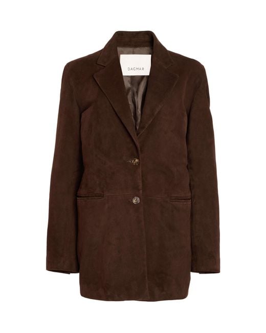 House of Dagmar Brown Suede Blazer
