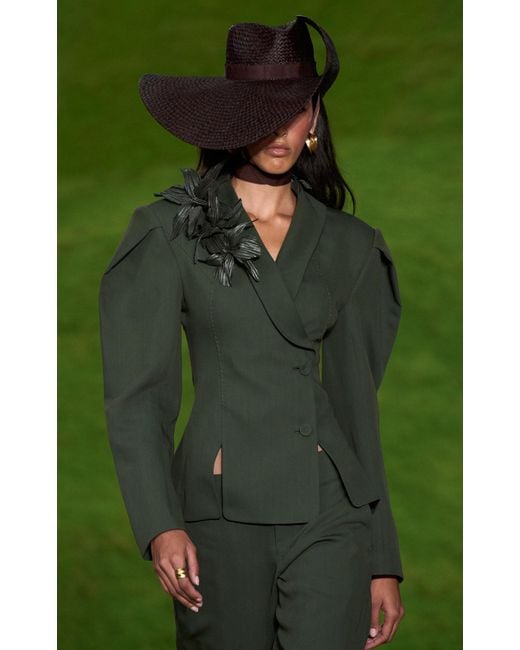 Cult Gaia Green Etta Hat
