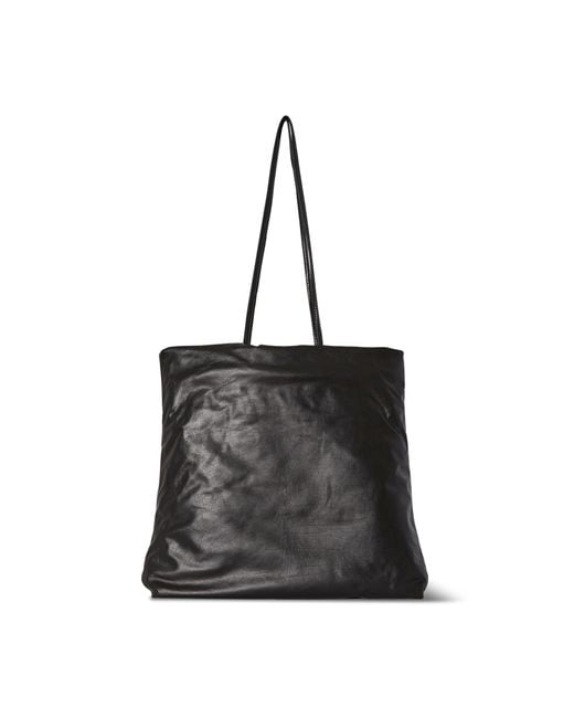 The Row Black Pim Leather Shoulder Bag
