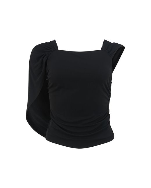 Harris Tapper Black Heed Draped Jersey Top