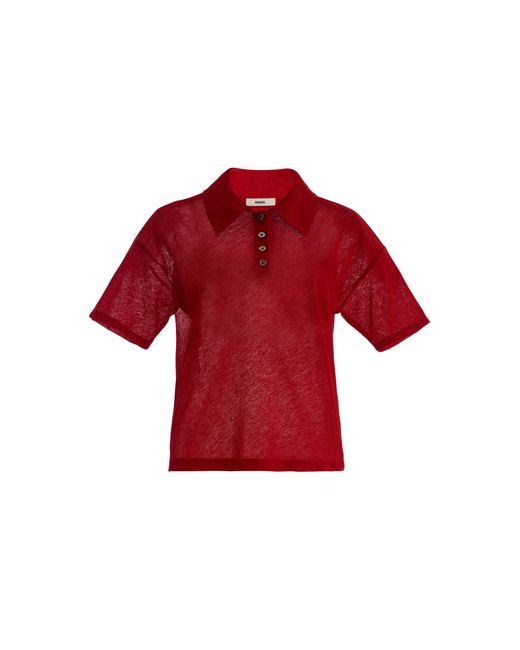Siedres Red Leo Jersey Polo Shirt