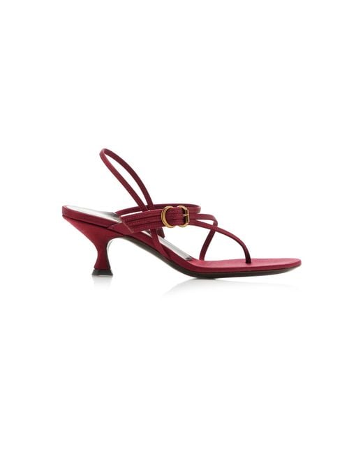 Herbert Levine Red Starry-eyed Satin Sandals