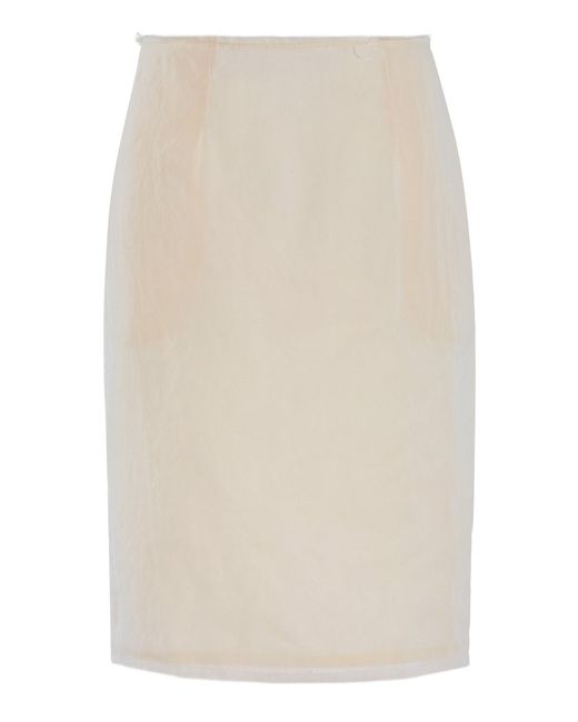 The Row Natural Maris Cotton Midi Skirt