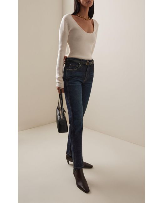 Totême  White Merino Wool-Blend Top