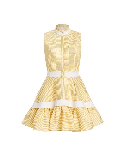 Alexis Metallic Natacha Herringbone Mini Shirt Dress