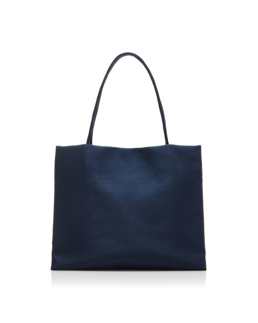 The Row Blue Cecily Silk Tote Bag