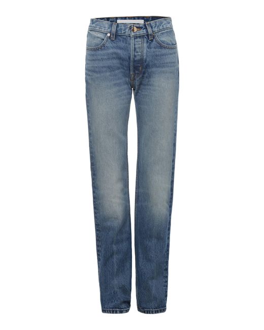 RÙADH Blue The Coco Rigid Mid-Rise Straight-Leg Jeans