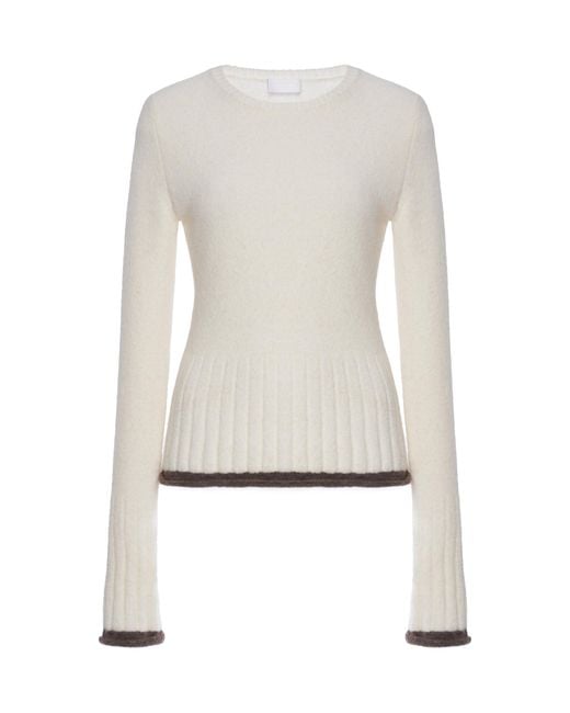 Moncler White Wool & Alpaca Jumper