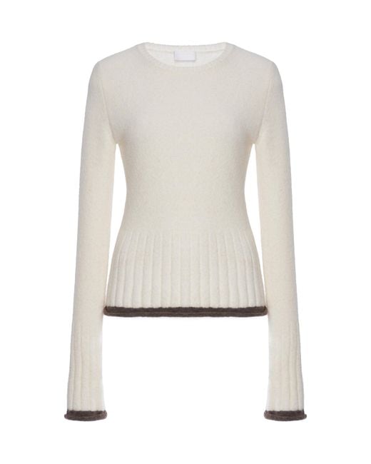 Moncler White Wool & Alpaca Jumper