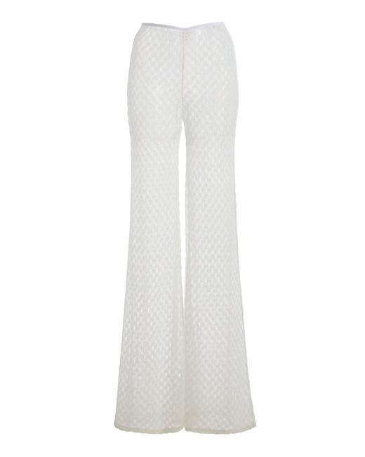 Missoni White Knit Flared Pants