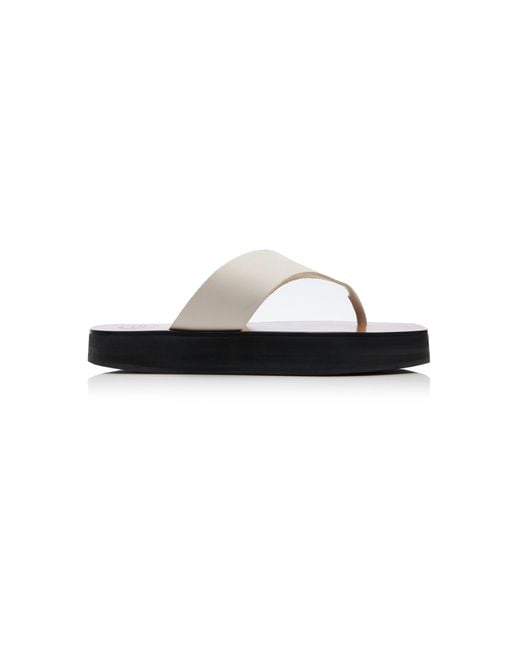 Atp Atelier Black Melitto Leather Slides
