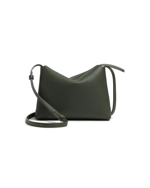Khaite Green Lina Medium Leather Crossbody Bag
