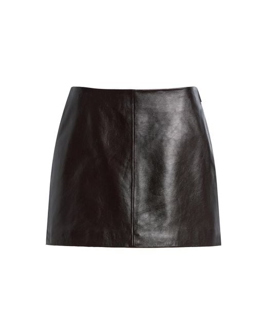 Arma Black Melody Palermo Leather Mini Skirt
