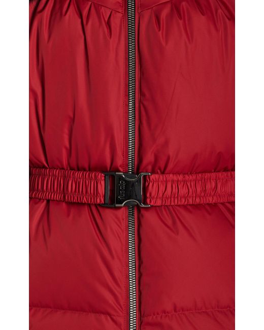 Fusalp Red Vela Belted Padded Ski Jacket