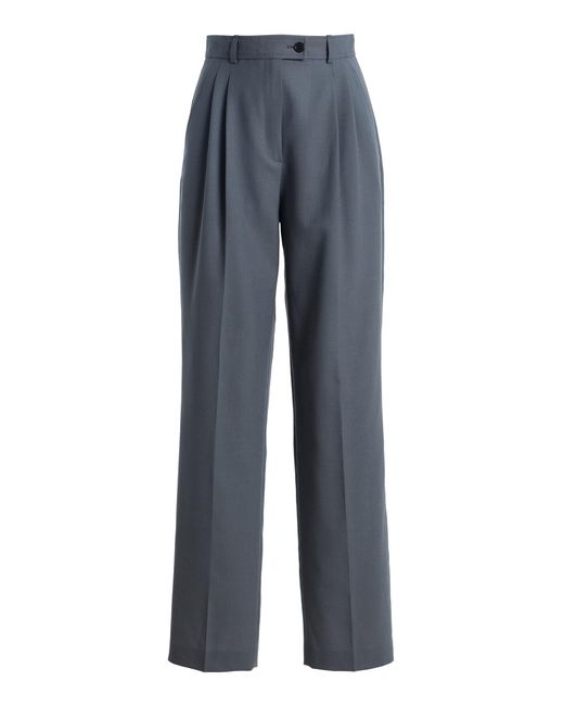The Row Blue Ragnar Wool Pants