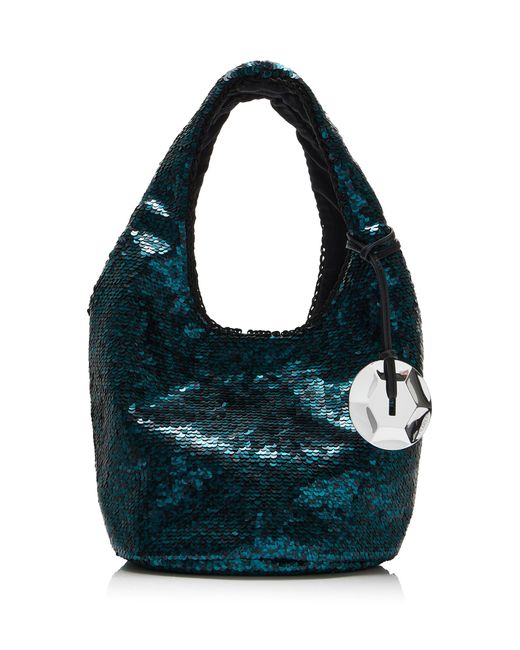 J.W. Anderson Blue Mini Sequined Shopper Tote