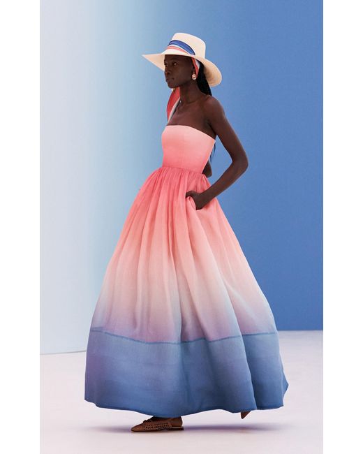 strapless open back dress Abeba Pink Flare Dress main image 0