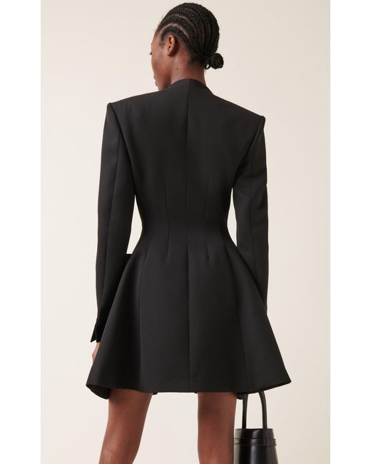 Givenchy Black Hourglass Tailored Wool Mini Dress