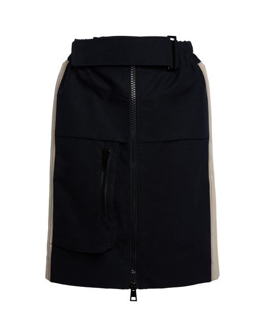 Marni Black Zippered Coated-Cotton Midi Skirt