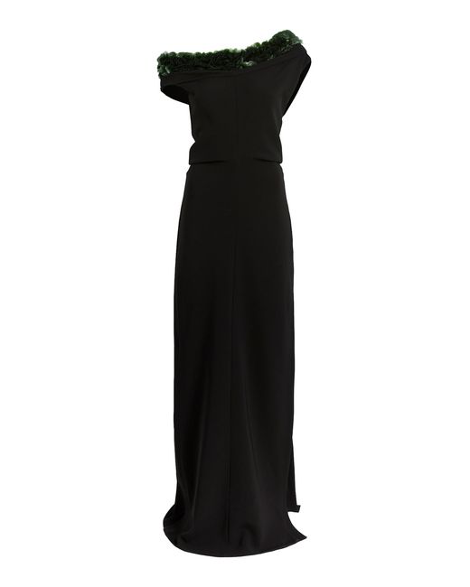 Proenza Schouler Black Rosie Crepe Maxi Dress
