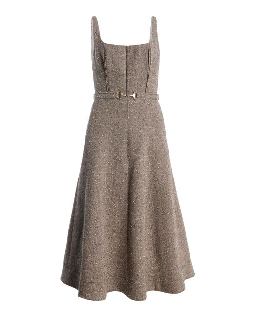 Cara Cara Brown Dalia Midi Wool Dress
