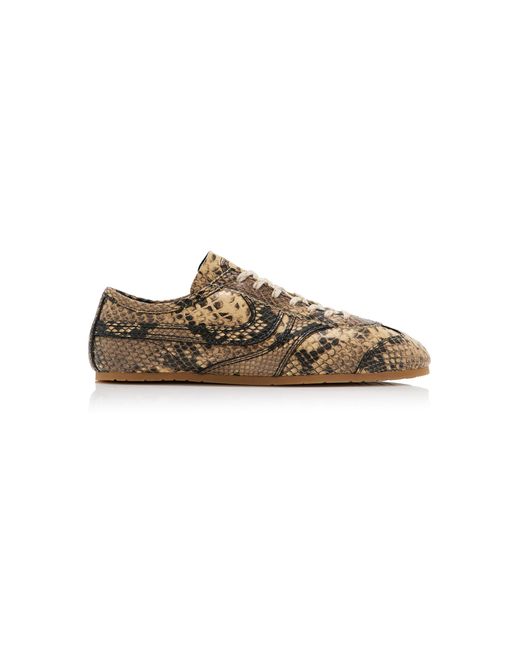 Dries Van Noten Multicolor Snake-Print Leather Sneakers