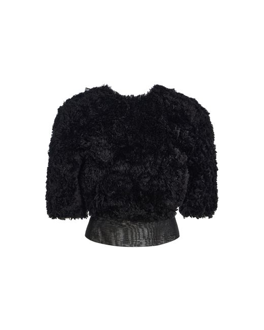 Calvin Klein Black Chiffon Flower Cotton Top