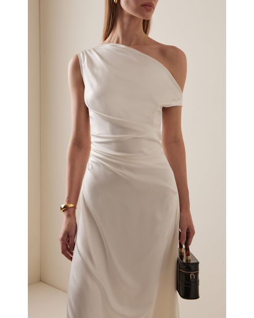 phare silk dress ivory Staud Phare Silk Dress Ivory