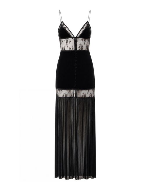Sleeping with Jacques Black Kimberley Silk-Blend Lace Maxi Dress