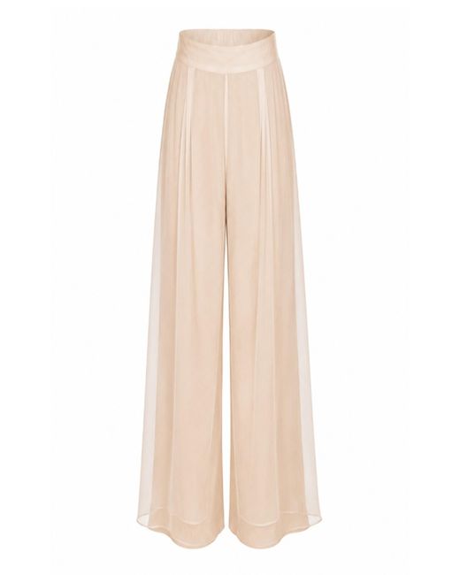 Sleeping with Jacques Natural Elvira Silk Satin Pants