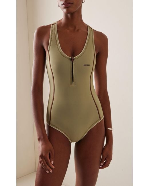 Abysse Green Exclusive Elle Neoprene One-piece Swimsuit