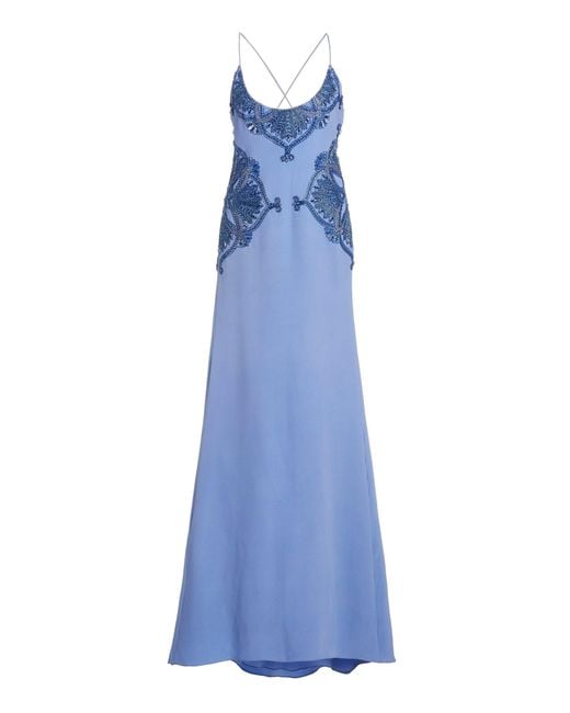 Cucculelli Shaheen Blue Iris Woven Rings Dress