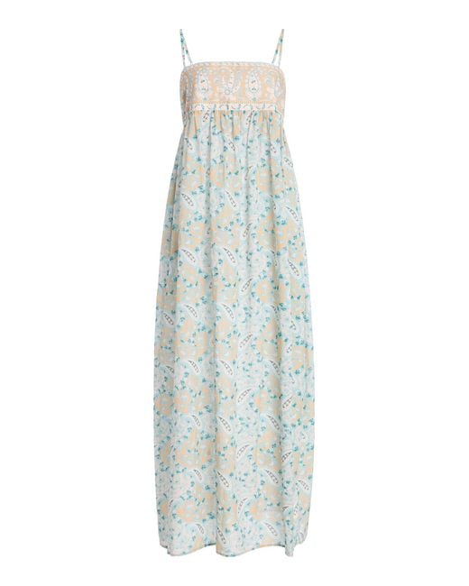 BOTEH White Kynthos Cotton-Blend Maxi Dress