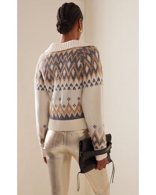 Jonathan Simkhai Natural Clarence Wool-cashmere Polo Sweater