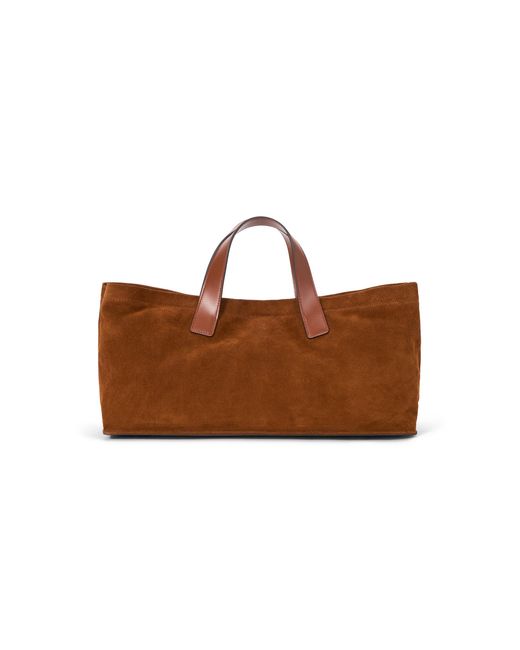 Staud Brown Port Suede Tote Bag
