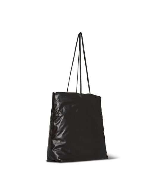 The Row Black Pim Leather Shoulder Bag