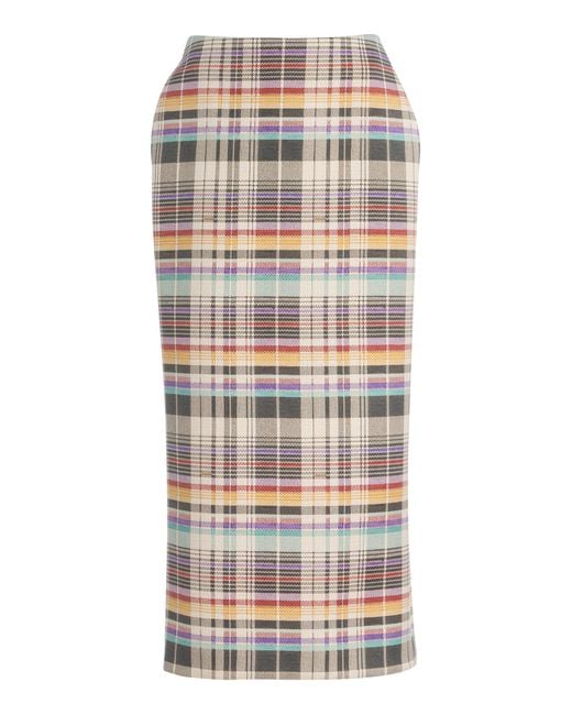 Brandon Maxwell Multicolor The Mercer Wool-Blend Pencil Skirt