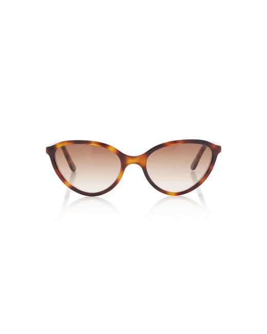 Totême  Brown Cat-Eye Acetate Sunglasses