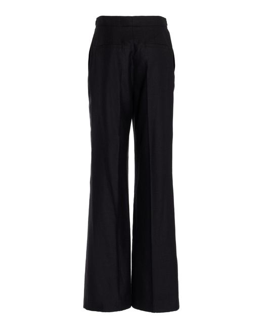 Gabriela Hearst Black Rhein Silk-wool Wide-leg Pants