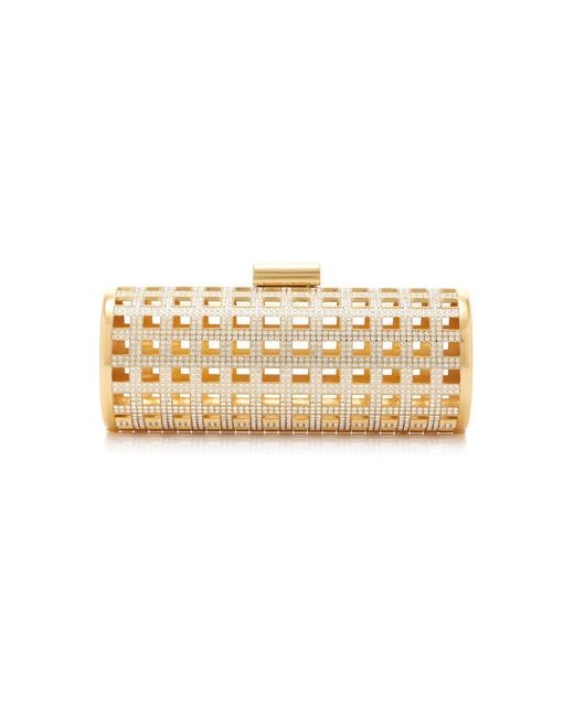 Jonathan Simkhai Natural Aviary Crystal-embellished Gold-tone Cage Clutch