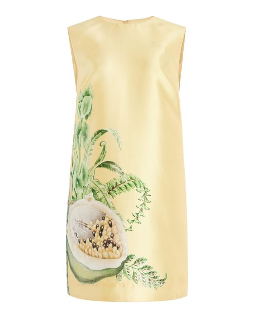 ALÉMAIS Yellow Sol Satin Crepe Mini Dress