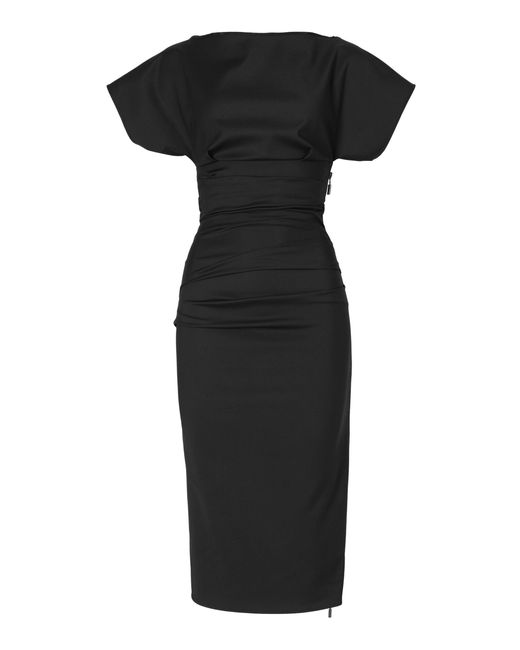 Maticevski Black Yuzu Midi Dress