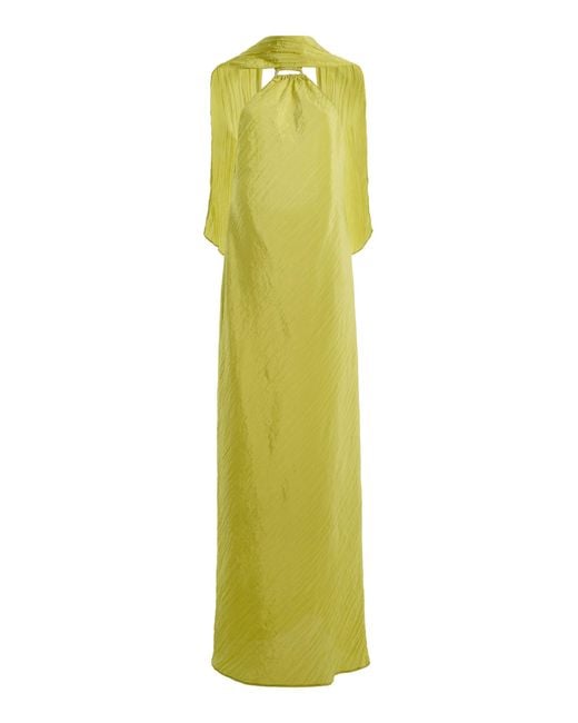 ILA THE BRAND Green Exclusive Selora Plissé Maxi Dress