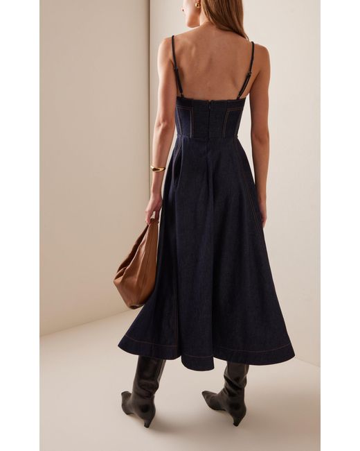 distressed denim jacket dress Women's Everywhere I Go in Medium Denim Color:White Ajoure Pique casual bottoms for spring Agnes Orinda + Agnes 5 Armpit To Hemline