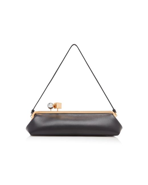 Jacquemus White The Salon Leather E/W Clutch
