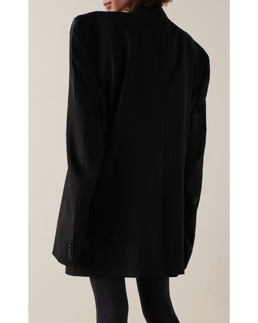 Balenciaga Black Cut-away Boxy Wool Jacket