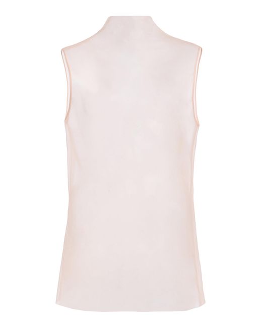 Kallmeyer Pink Marfa High Neck Silk Top